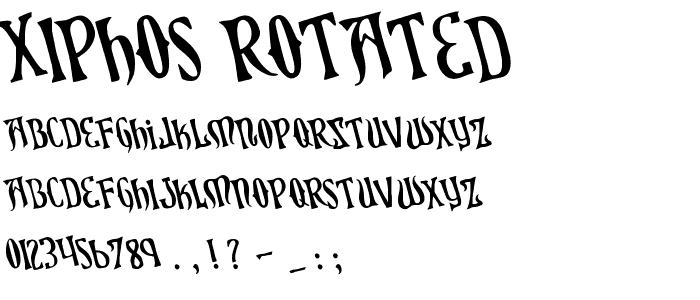 Xiphos Rotated font